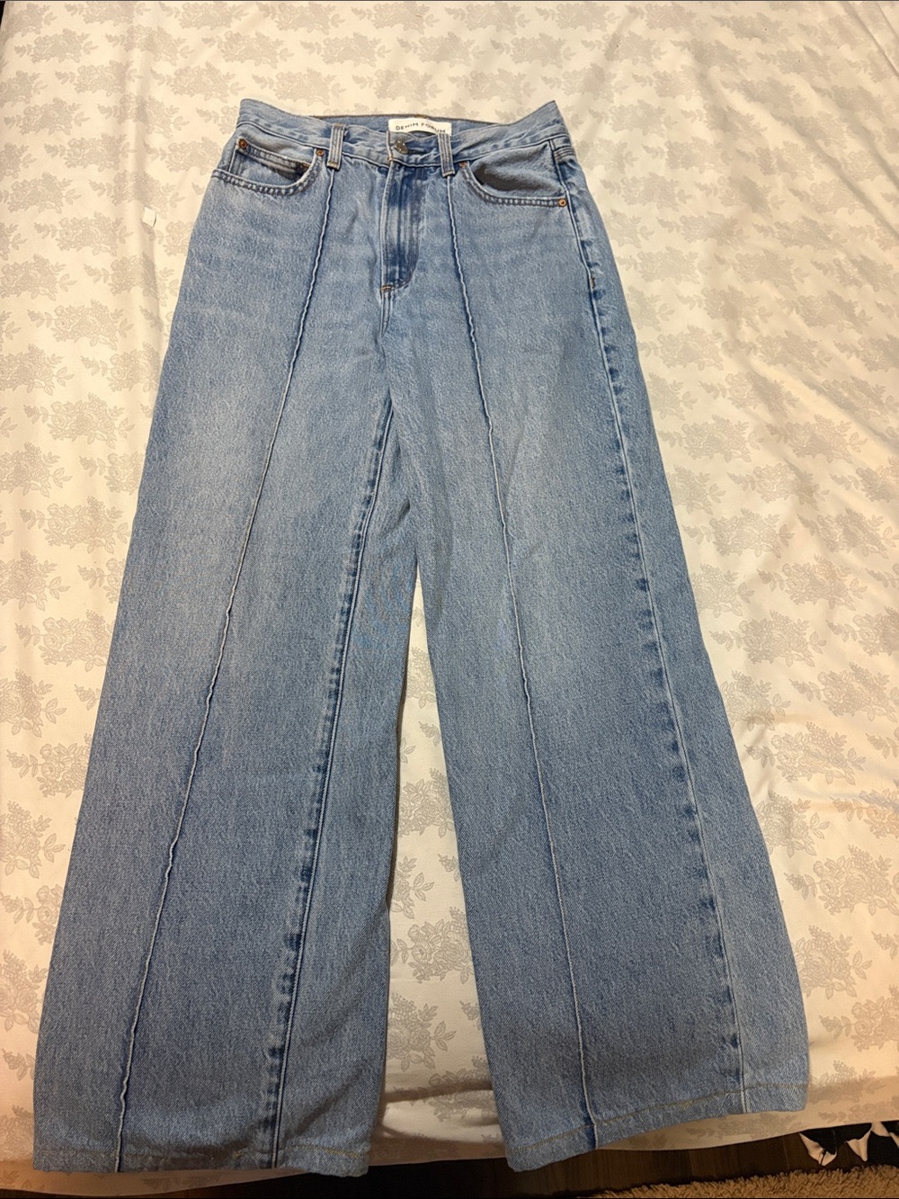 Aritzia Light Blue Wide-Leg Jeans